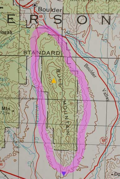 Bull mountains (west)