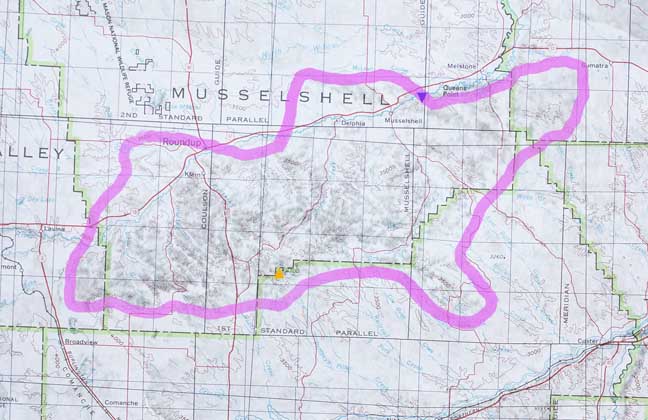 Bull mountains (east)